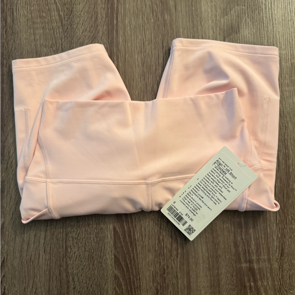 Lululemon Align High-Rise Short 8",w/pockets. Size 6. Strawberry Milkshake.Pink. - Picture 10 of 16